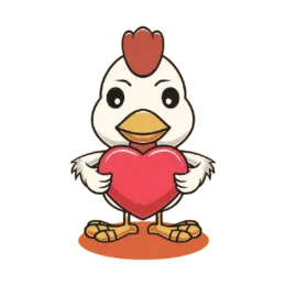 Uroczy kurczak z gry Bawk'n'Laugh